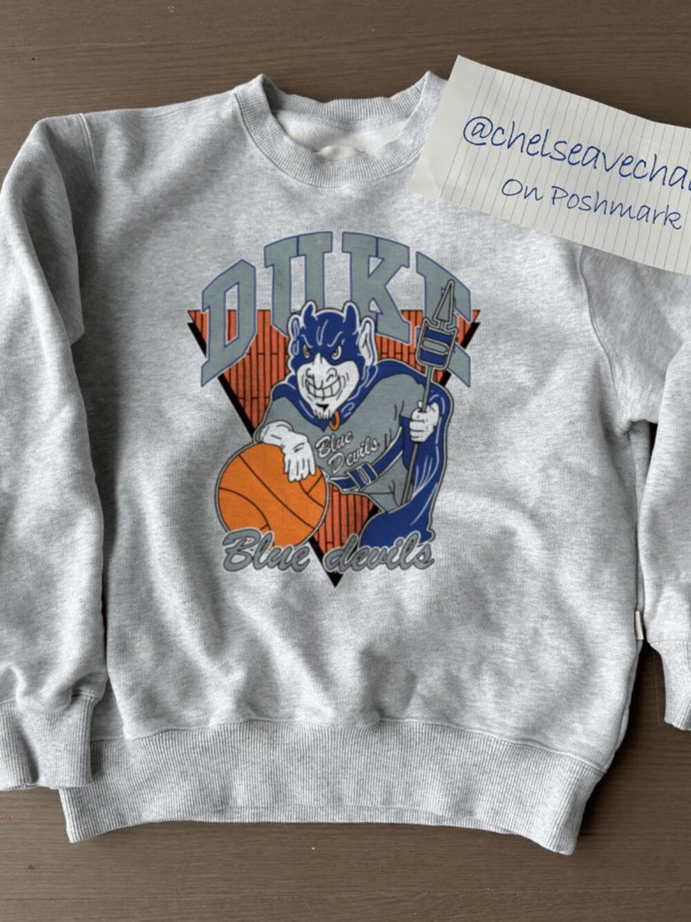 Vintage 90s Duke Blue Devils Basketball Sweatshirt, Retro Duke University Shirt